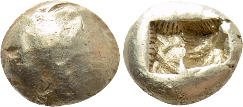 IONIA. Uncertain. EL Hekte (Circa 625-600 BC).

Obv: Plain globular surfaces....