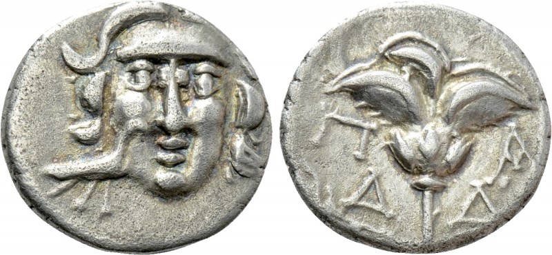 CARIA. Mylasa. Drachm (Circa 167-130 BC). Pseudo-Rhodian Type. 

Obv: Head of ...