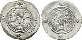 SASANIAN KINGS. Khusru II (591-628). Drachm. DA Darabgird/Fars mint.