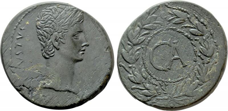 ASIA MINOR. Uncertain. Augustus (27 BC-14 AD). 'Sestertius'.

Obv: AVGVSTVS.
...