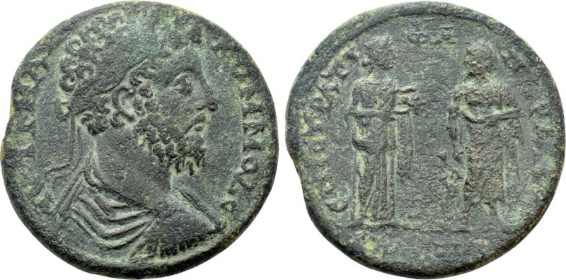 AEOLIS. Elaea. Commodus (177-192). Ae. Ti. Fl. Pyramos, strategos. 

Obv: ΑVΤ ...