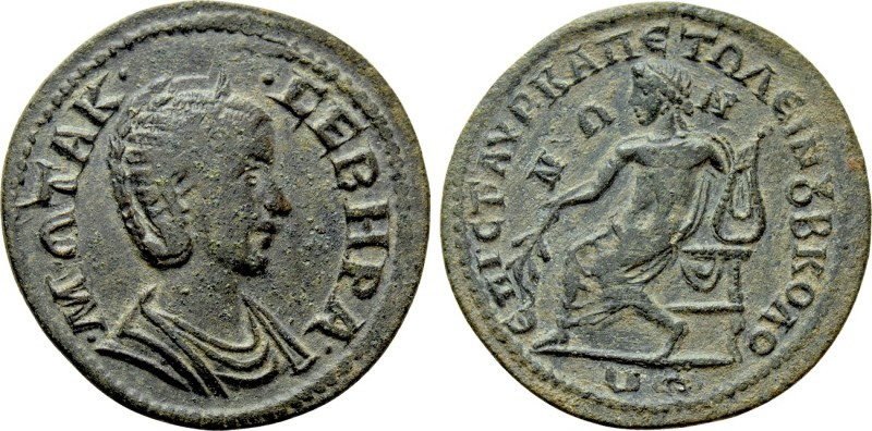 IONIA. Kolophon. Otacilia Severa (Augusta 244-249). Ae. Aurelius Capitolinus II,...
