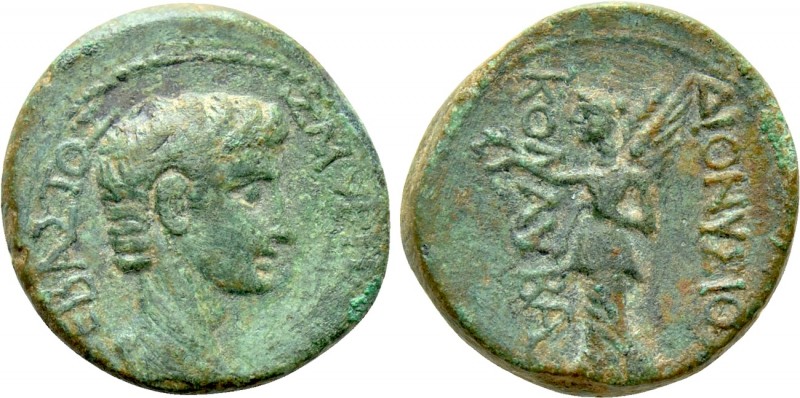 IONIA. Smyrna. Augustus (27 BC-AD 14). Ae. Dionysios Kollybas, magistrate. 

O...