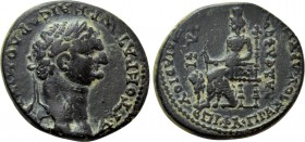 LYDIA. Philadelphia. Domitian (81-96). Ae. Fl. Praxeas, first archon and priest of five priesthoods for life.