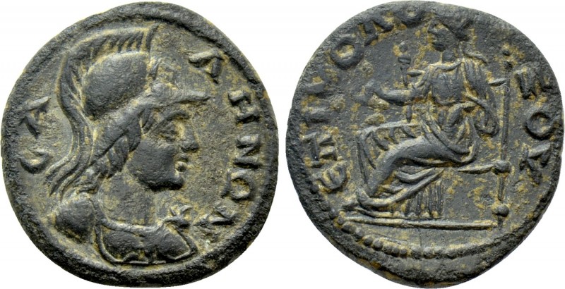 LYDIA. Sala. Pseudo-autonomous. Time of Caracalla (198-2178). Ae Hemiassarion. M...