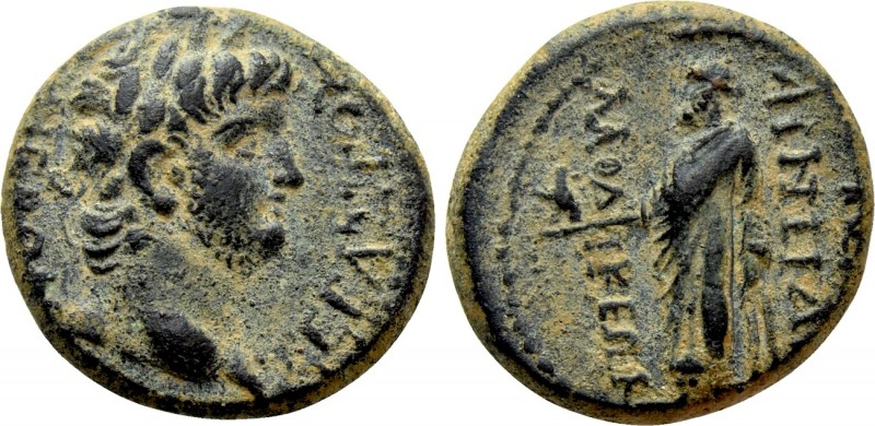 PHRYGIA. Laodicea ad Lycum. Nero (54-68). Aineias, magistrate. 

Obv: NEPΩN ΣE...