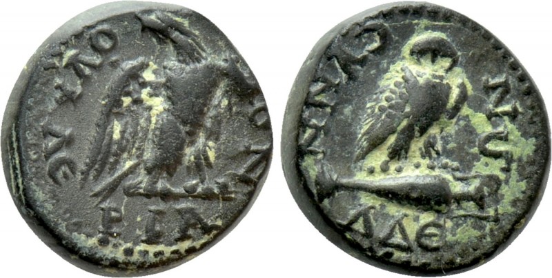 PHRYGIA. Synnada. Pseudo-autonomous. Time of Tiberius (14-37). Ae. Krassos, magi...