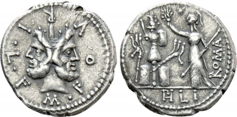 M. FURIUS L.F. PHILUS. Denarius (120 BC). Rome. 

Obv: M FOVRI L F. 
Laureate...