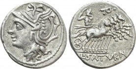 L. APPULEIUS SATURNINUS. Denarius (104 BC). Rome.