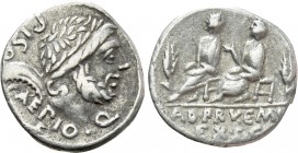 L. CALPURNIUS PISO CAESONIUS and Q. SERVILIUS CAEPIO. Denarius (100 BC). Rome.