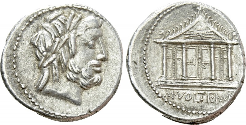 M. VOLTEIUS M.F. Denarius (75 BC). Rome. 

Obv: Laureate head of Jupiter right...