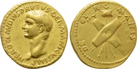 NERO CLAUDIUS DRUSUS (Died 9 BC). GOLD Aureus. Lugdunum. Struck under Claudius.