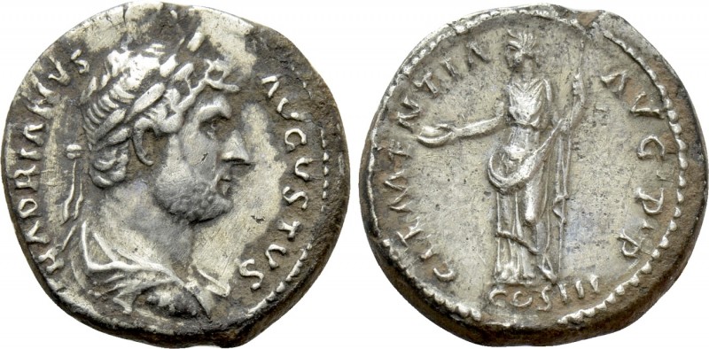 HADRIAN (117-138). Denarius. Rome. 

Obv: HADRIANVS AVGVSTVS. 
Laureate, drap...