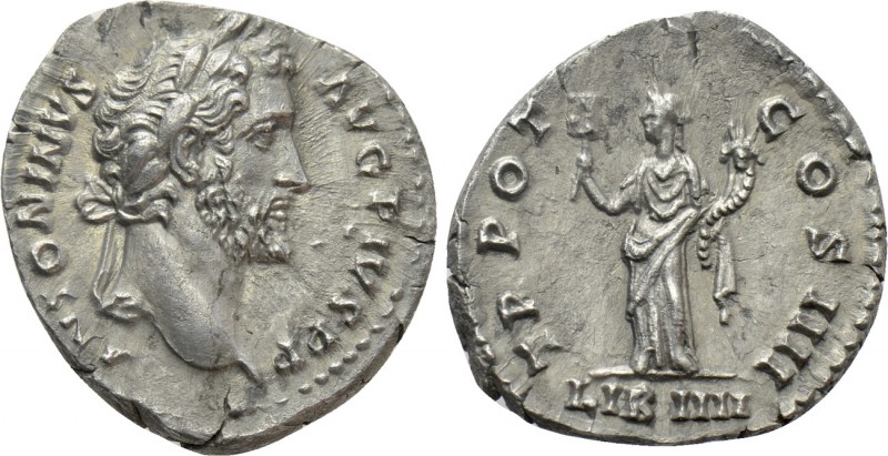 ANTONINUS PIUS (138-161). Denarius. Rome. 

Obv: ANTONINVS AVG PIVS P P. 
Lau...