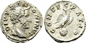 DIVUS ANTONINUS PIUS (Died 161). Denarius. Rome. Struck under Marcus Aurelius (161-180).
