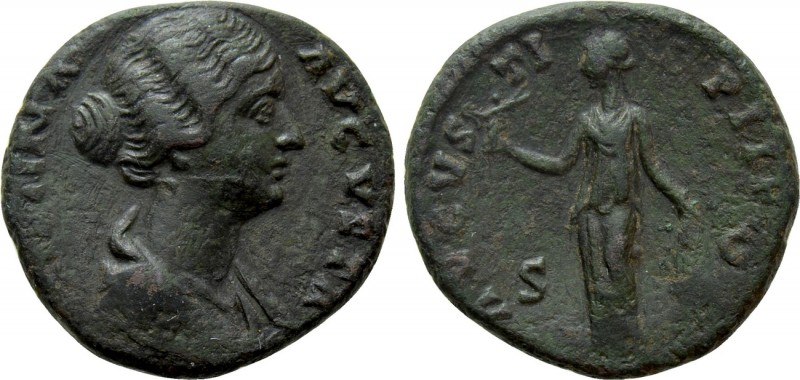 FAUSTINA II (Augusta, 147-176). As. Rome. 

Obv: FAVSTINA AVGVSTA. 
Draped bu...