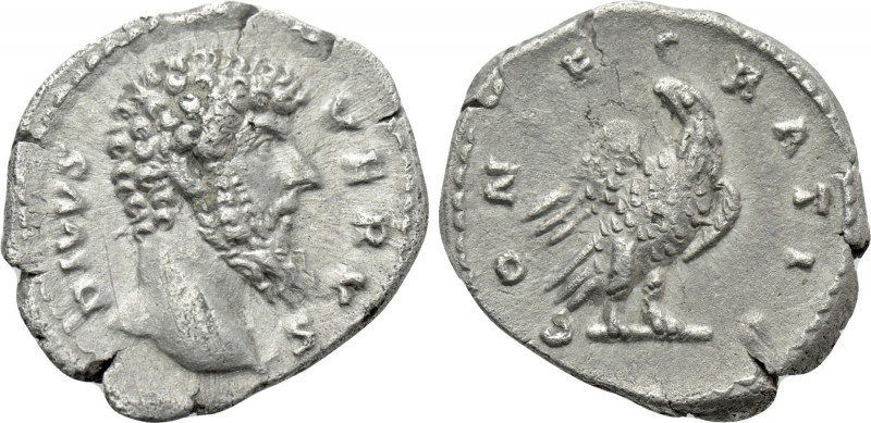 DIVUS LUCIUS VERUS (Died 169). Denarius. Rome. Struck under Marcus Aurelius. 
...