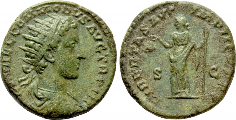 COMMODUS (177-192). Dupondius. Rome. 

Obv: L AVREL COMMODVS AVG TR P III. 
R...