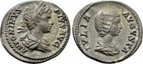 JULIA DOMNA with CARACALLA (Augusta, 193-217). Denarius. Rome.