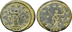 PROBUS (276-282). Antoninianus. Ticinum. Reverse brockage.