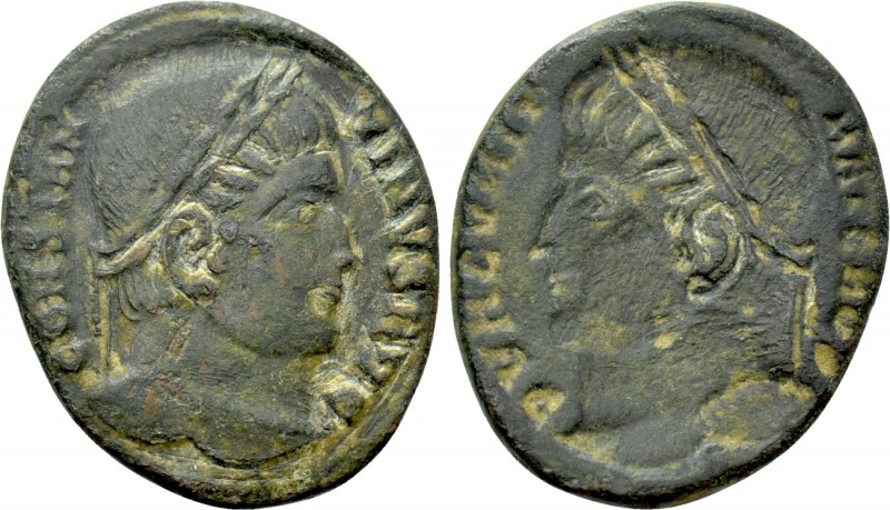 CONSTANTINE I THE GREAT (307/310-337). Follis. Obverse brockage. 

Obv: CONSTA...