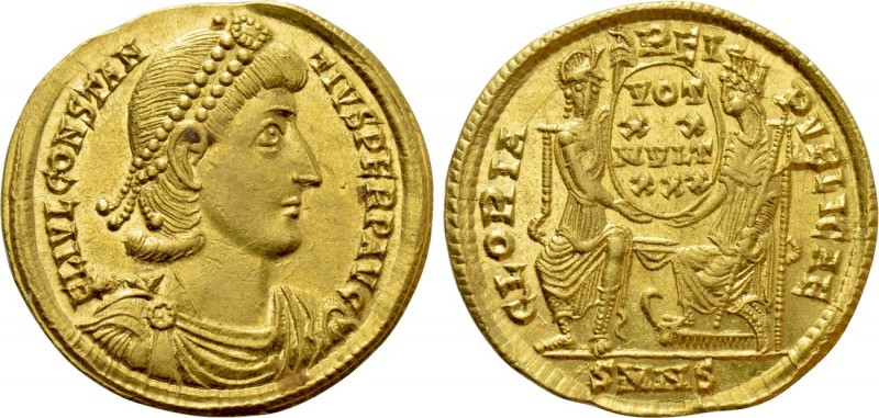 CONSTANTIUS II (337-361). GOLD Solidus. Nicomedia.

Obv: FL IVL CONSTANTIVS PE...