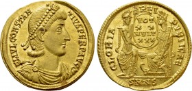CONSTANTIUS II (337-361). GOLD Solidus. Nicomedia.