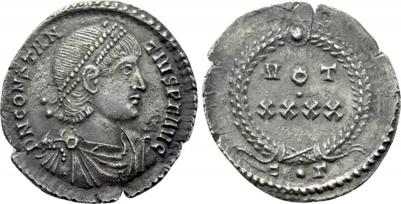 CONSTANTIUS II (337-361). Siliqua. Constantinople. 

Obv: D N CONSTANTIVS P F ...