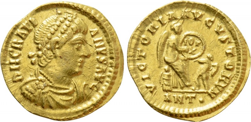 GRATIAN (367-383). GOLD 1 1/2 Scripulum. Antioch.

Obv: DN GRATIANVS AVG.
Pea...