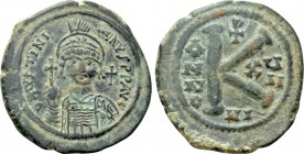 JUSTINIAN I (527-565). Half Follis. Nicomedia. Dated RY 17 (543/4).