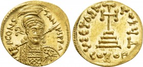 CONSTANTINE IV POGONATUS (668-685). GOLD Solidus. Constantinople.
