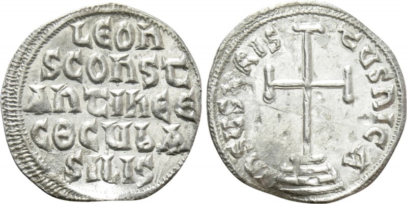 LEO IV THE KHAZAR with CONSTANTINE VI (775-780). Miliaresion. Constantinople. 
...