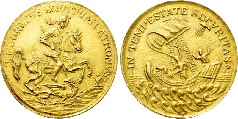 HUNGARY. GOLD Medallic Ducat (Circa 19th century). Kremnitz.

Obv: S GEORGIVS ...