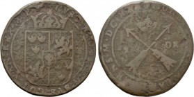 SWEDEN. Gustav II Adolf (1611-1632). Cu 1 Ör (1630).