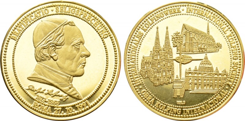 GERMANY. GOLD Medal (1991). Commemorating Adolph Kolping. 

Obv: BRATIFICATIO ...