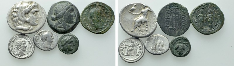 6 Greek and Roman Coins; Judaea Capta, Alexander the Great etc.

Obv: .
Rev: ...
