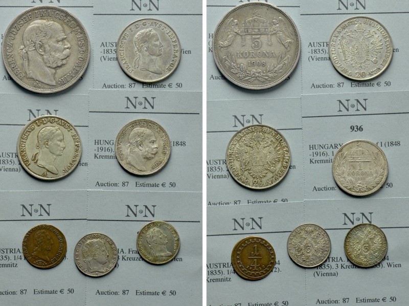 7 Coins of Austria. 

Obv: .
Rev: .

. 

Condition: See picture.

Weigh...