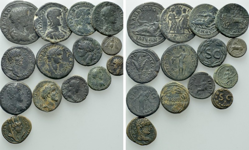 14 Greek and Roman Provinvial Coins. 

Obv: .
Rev: .

. 

Condition: See ...