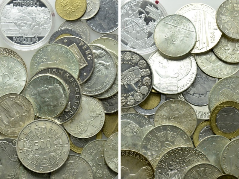Circa 33 Modern Coins; Mostly Silver; Austria etc.. 

Obv: .
Rev: .

. 

...