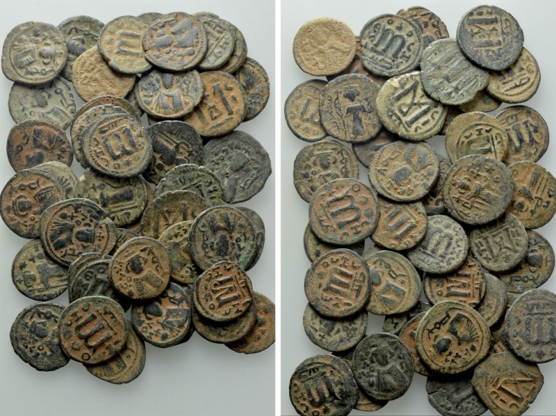 Circa 45 Arabo-Byzantine Coins. 

Obv: .
Rev: .

. 

Condition: See pictu...