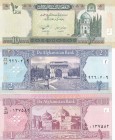 Afghanistan, 1-2-10 Afghanis (Total 3 banknotes)
1 Afghani, 2002, p64, AUNC; 2 Afghanis, 2002, p65; UNC; 10 Afghanis, 2012, p67A, UNC