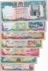 Afghanistan, 20-50-100-500-1.000-5.000-10.000 Afghanis, UNC, (Total 7 banknotes)
20 Afghanis, 1979, p55a; 50 Afghanis, 1991, p57b; 100 Afghanis, 1979...