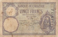 Algeria, 20 Francs, 1929, FINE(-), p78b