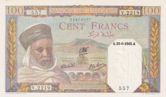 Algeria, 100 Francs-20 Belgas, 1945, UNC, p85