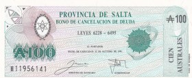 Argentina, 100 Australes, 1991, UNC, pS2623