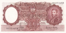 Argentina, 100 Pesos, 1957/1967, AUNC, p272b