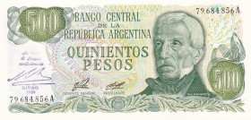 Argentina, 500 Pesos, 1974, UNC, p298a
Diego Maradona wet signature