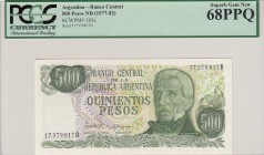 Argentina, 500 Pesos, 1977/1982, UNC, p303e
PCGS 68 PPQ