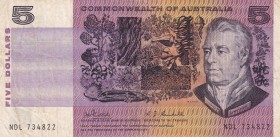 Australia, 5 Dollars, 1969, VF, p39b