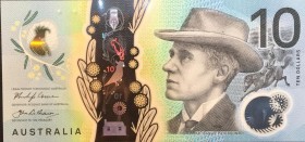 Australia, 10 Dollars, 2017, UNC, p63a
Polymer plastics banknote